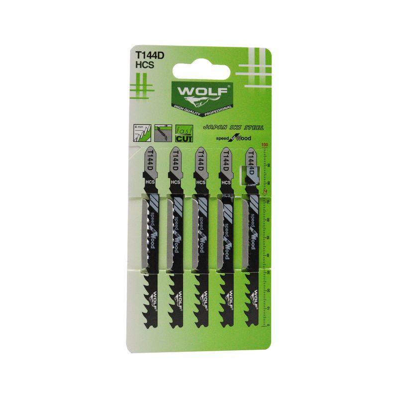 تیغه اره عمودبر ولف مدل ypk wood t144d مجموعه 5 عددی