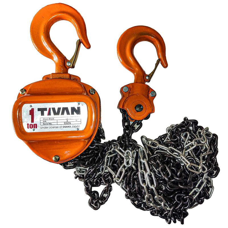 جرثقیل سقفی زنجیری تیوان مدل h s z  c 1 ton ظرفیت 1 تن