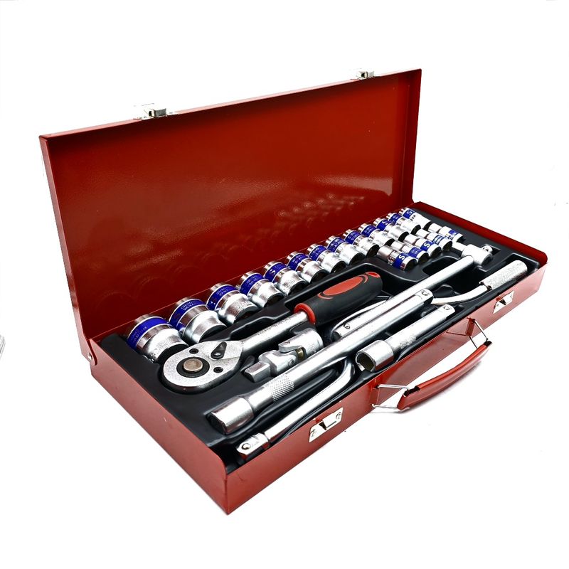 جعبه آچار بکس جنترد مدل 24pcs socket set سایز 8 32 میلی متر مجموعه 24 عددی