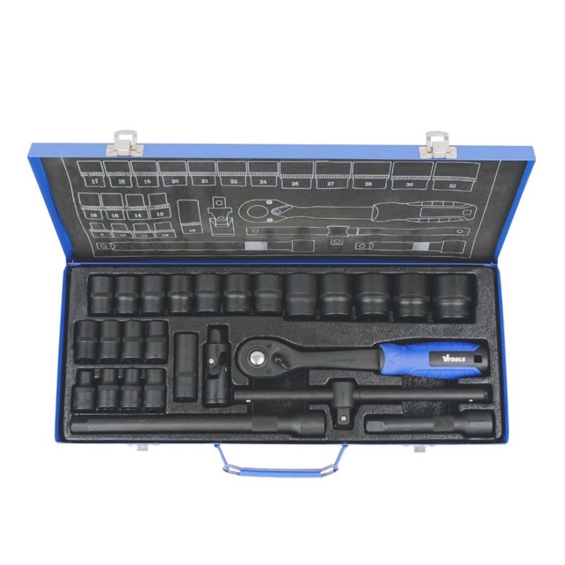 جعبه بکس ویتولز مدل vt5108 سایز 1_2 اینچ مجموعه 26 عددی