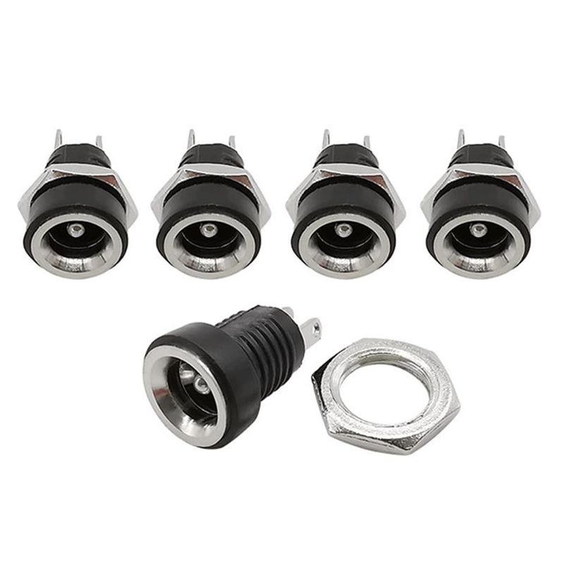 جک مادگی آداپتور مدل 5.5x2.1mm dc بسته 5 عددی