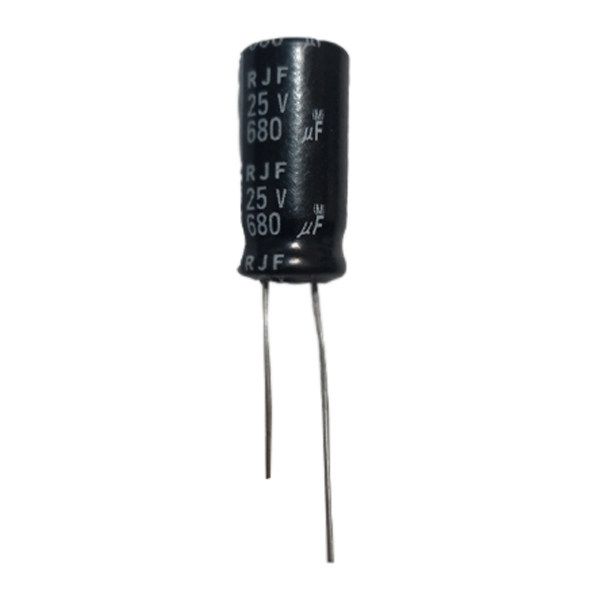 خازن 680 میکروفاراد مدل rjf25v بسته 200 عددی