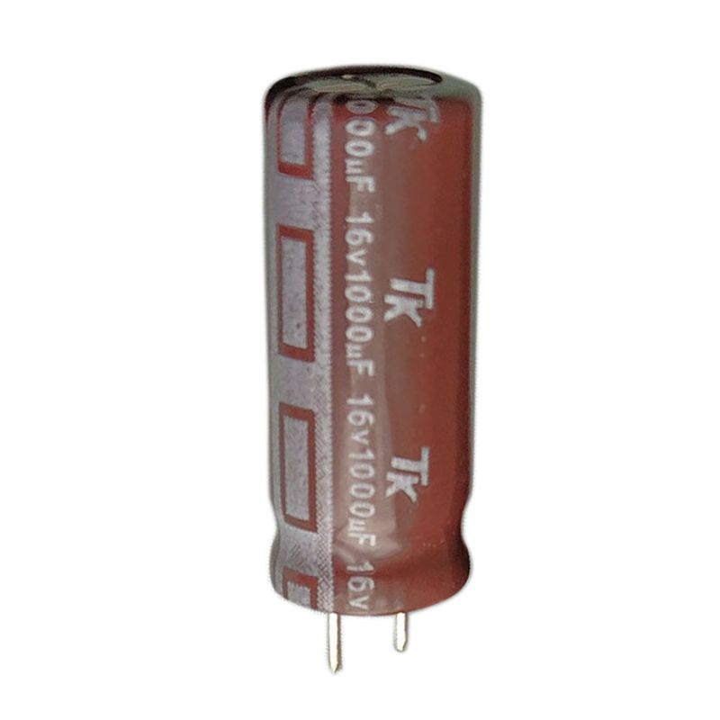 خازن الکترولیت 1000 میکروفاراد مدل tk 1000µf16v بسته 7 عددی