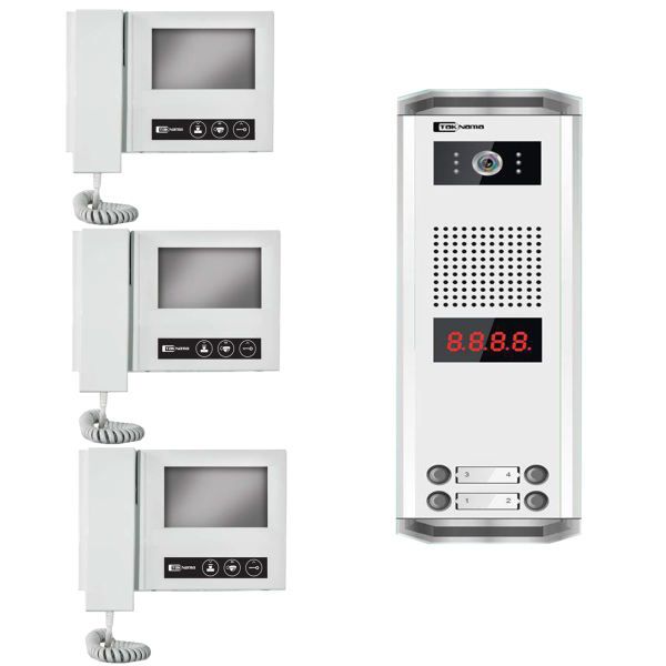 درب بازکن تصویری تک نما مدل d43m 3v مجموعه 4 عددی