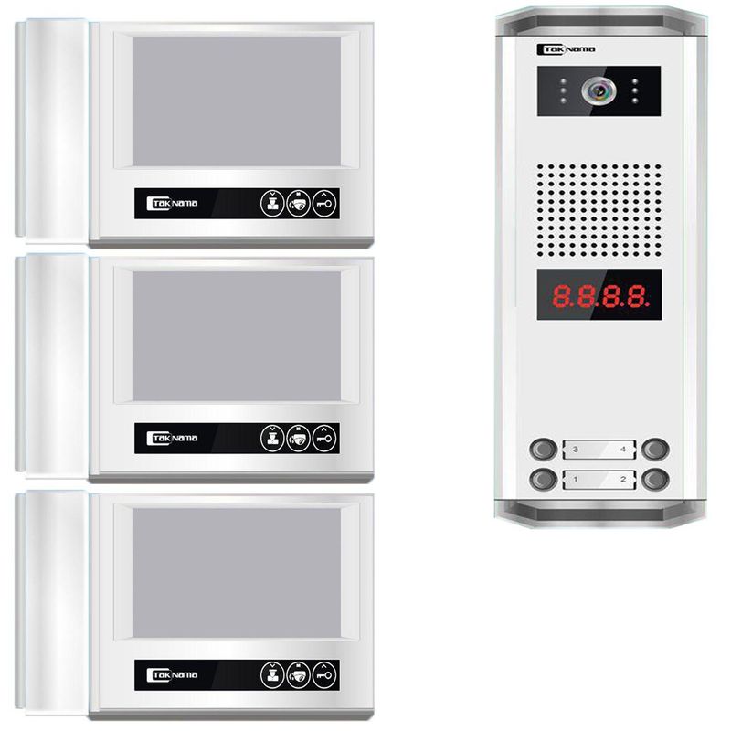 درب بازکن تصویری تک نما مدل d70 3v مجموعه ۴ عددی