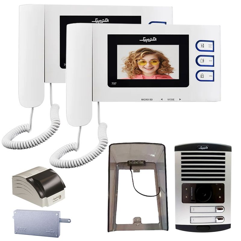 دربازکن تصویری الکتروپیک مدل 797 1086 به همراه بارانگیر led دار