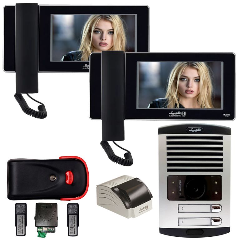 دربازکن تصویری لمسی الکتروپیک مدل fd1086_2_996black_1093 ریموتدار
