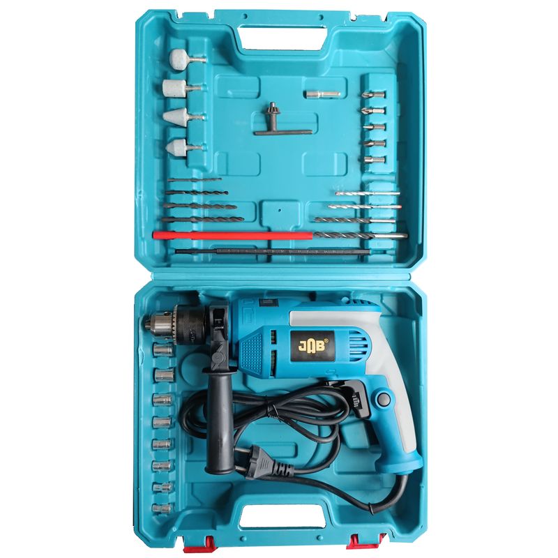 دریل برقی چکشی 13 میلیمتری 2800 وات جاب مدل jb 2500 m kit مجموعه 32 عددی