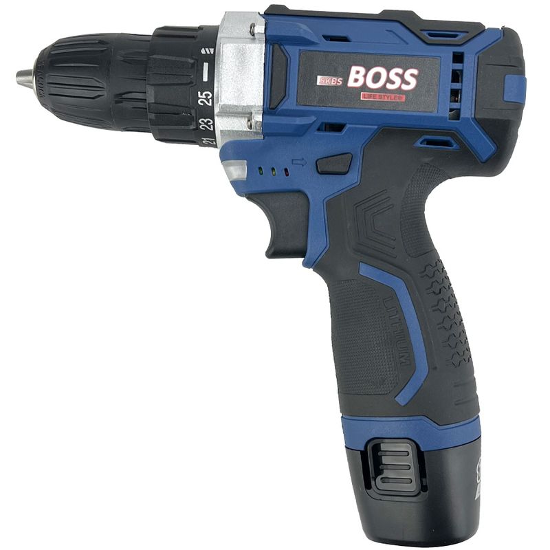 دریل پیچ گوشتی سه نظام 10 میلیمتری 18 ولت باس مدل new li ion18v