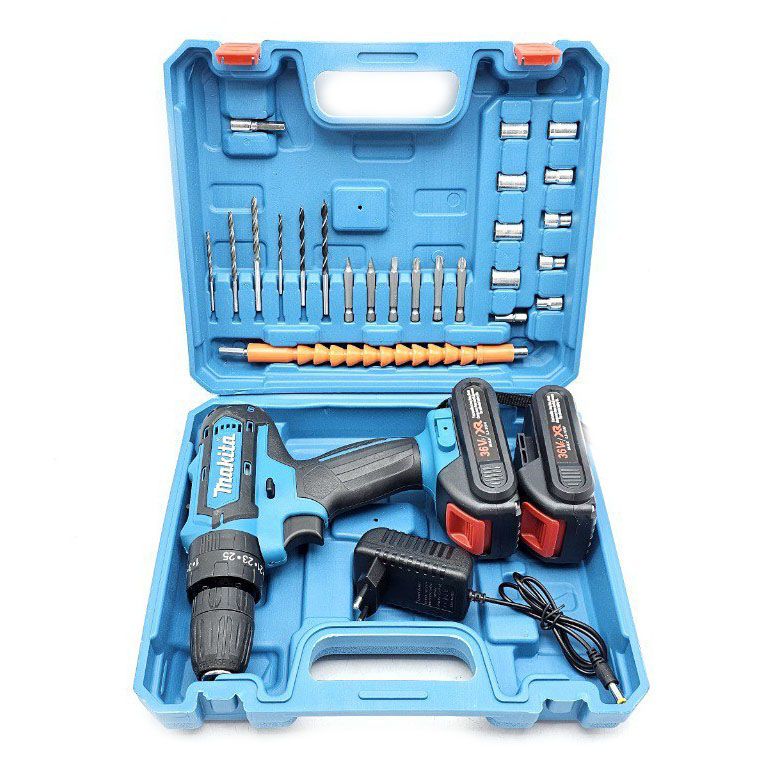 دریل پیچ گوشتی شارژی چکشی  مدل 36v xr مجموعه 28 عددی