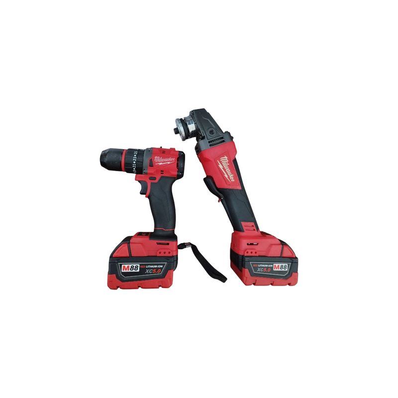دریل پیچ گوشتی و مینی فرز شارژی میلواکی مدل m18  198 مجموعه 2 عددی