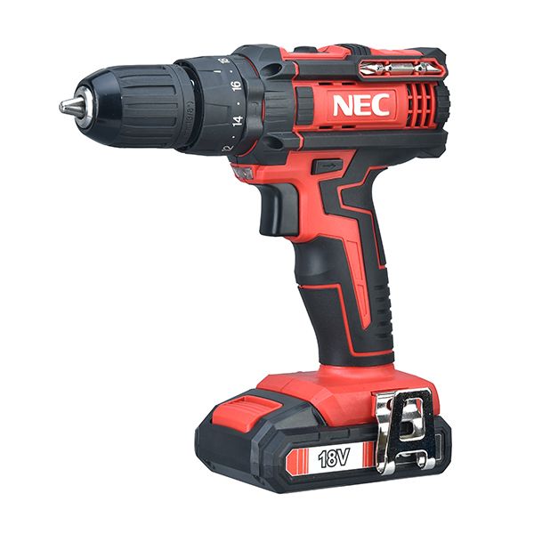 دریل پیچ گوشتی چکشی شارژی ان ای سی nec 1618