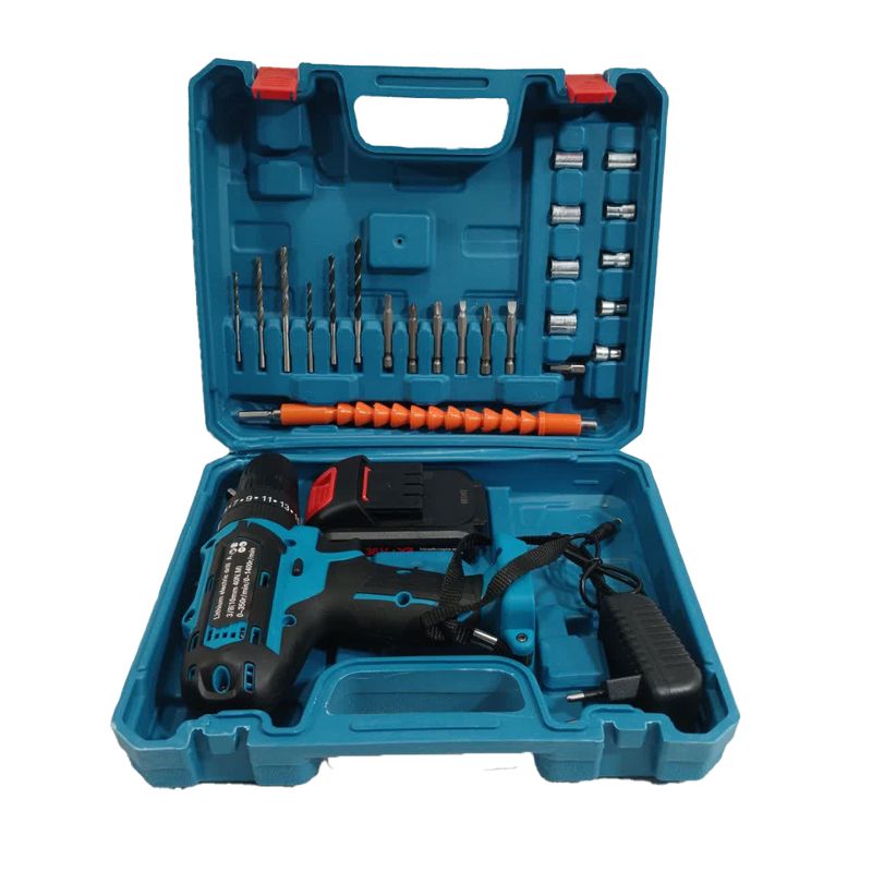 دریل چکشی باس مدل 36v single battery مجموعه 27 عددی