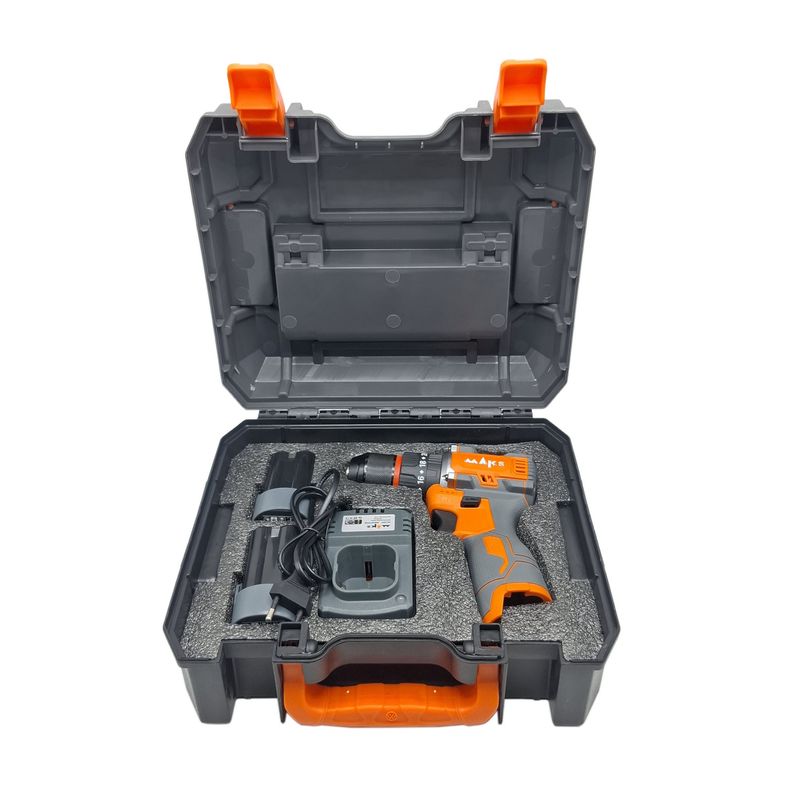 دریل چکشی شارژی براشلس سه نظام 10 میلی متری 16_8 ولت مکث اچ ام تی مدل 16.8v li_ionمجوعه 5 عددی