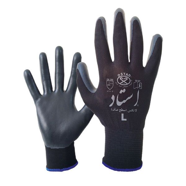 دستکش ایمنی استاد  مدل l  مجموعه 10 عددی