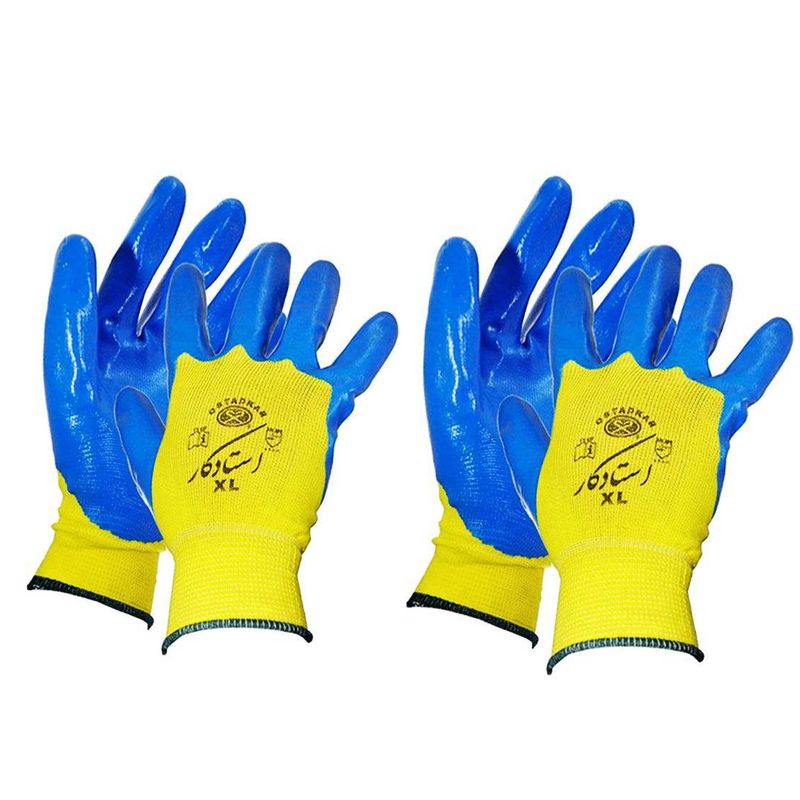 دستکش ایمنی استاد کار مدل nitrile سایز xl بسته 2 جفتی