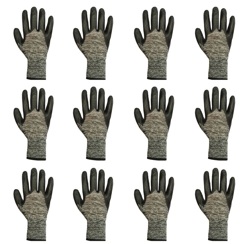 دستکش ایمنی مدل کف مواد وینیل 1dkmv بسته 12 عددی
