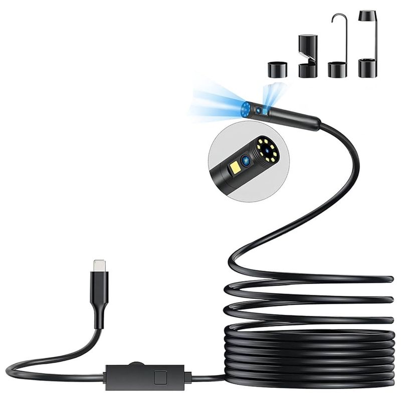 دوربین شلنگی مدل فنری منعطف 20meters 2 lenses hd