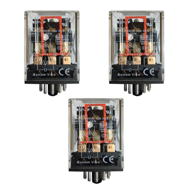 رله 11 پایه مدل v220 gmk3p1 بسته 3 عددی