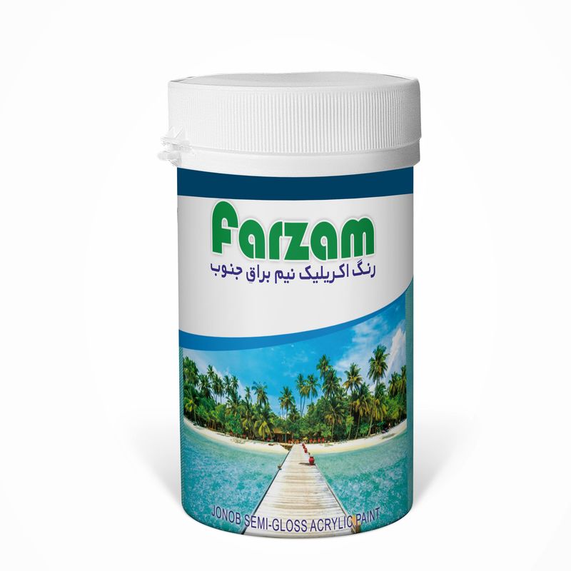 رنگ آکریلیک آبی نیم براق جنوب فرزام کد 522 وزن 1 کیلوگرم