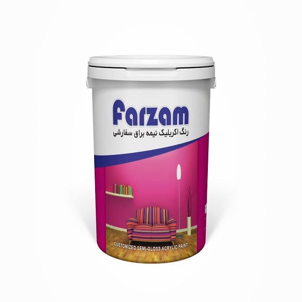 رنگ آکریلیک نیمه براق فرزام کد 530 وزن 1 کیلوگرم