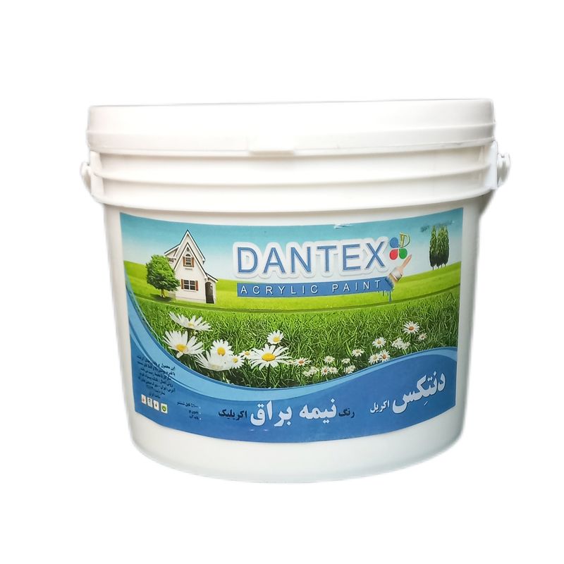 رنگ اکریلیک سفید نیمه براق دنتکس کد21 حجم 10 لیتر