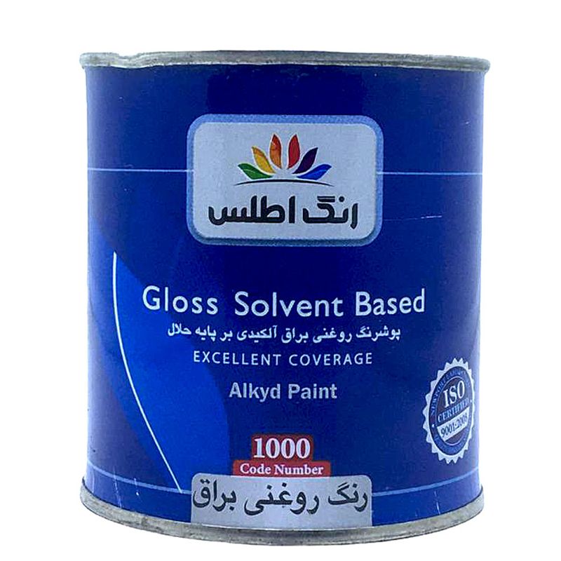 رنگ روغنی براق سفید رنگ اطلس کد 1000 وزن 1کیلو گرم