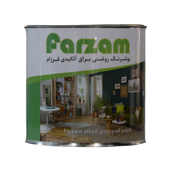 رنگ روغنی براق سفید فرزام کد 300 حجم 250 میلی لیتر