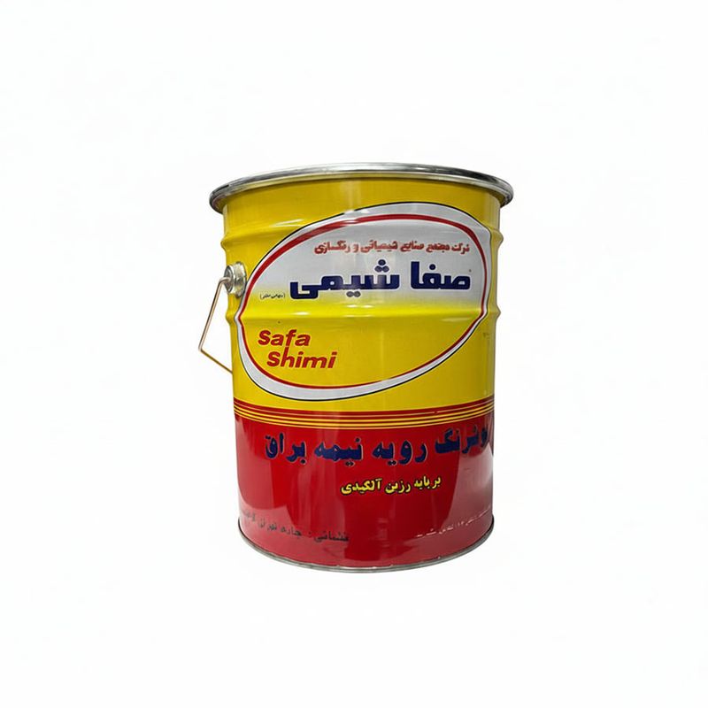 رنگ روغنی سفید نیم براق صفاشیمی کد 750 وزن 24 کیلوگرم