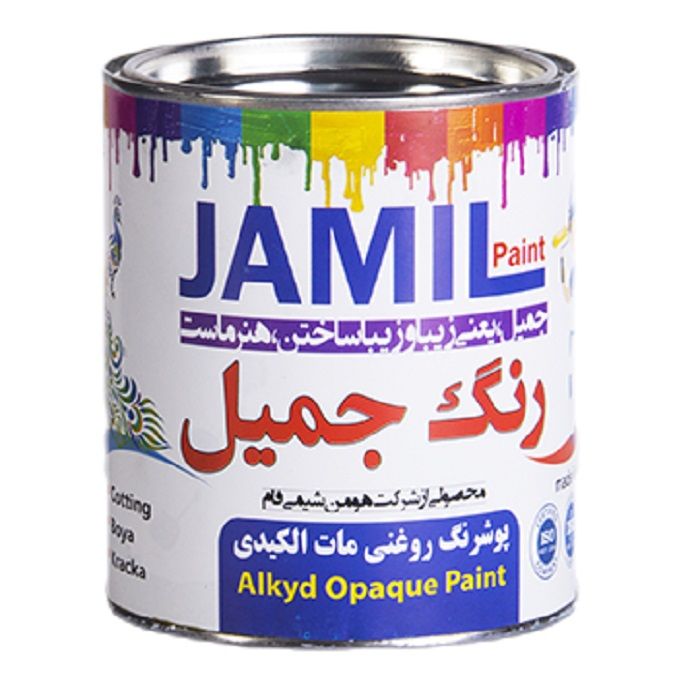 رنگ روغنی مشکی مات جمیل مدل opaque کد 816 حجم 4 لیتری