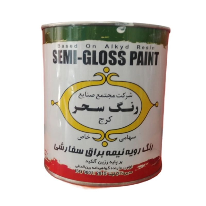 رنگ روغنی نیم براق سفید سحر کد 601 وزن یک کیلوگرم