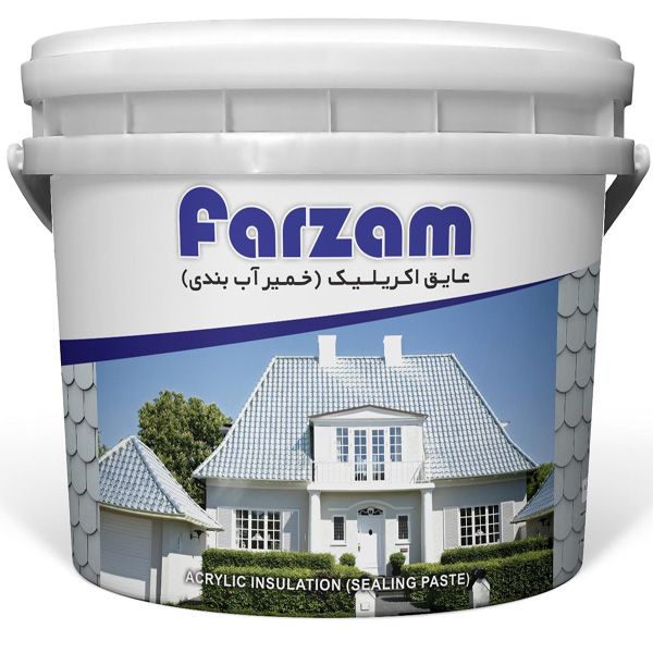 رنگ عایق اکریلیک آبی فرزام کد 850 وزن 4 کیلوگرم