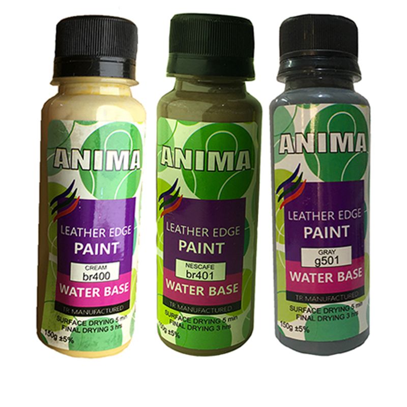 رنگ لبه چرم آنیما کد gnc3x حجم 150 میلی لیتر بسته 3 عددی