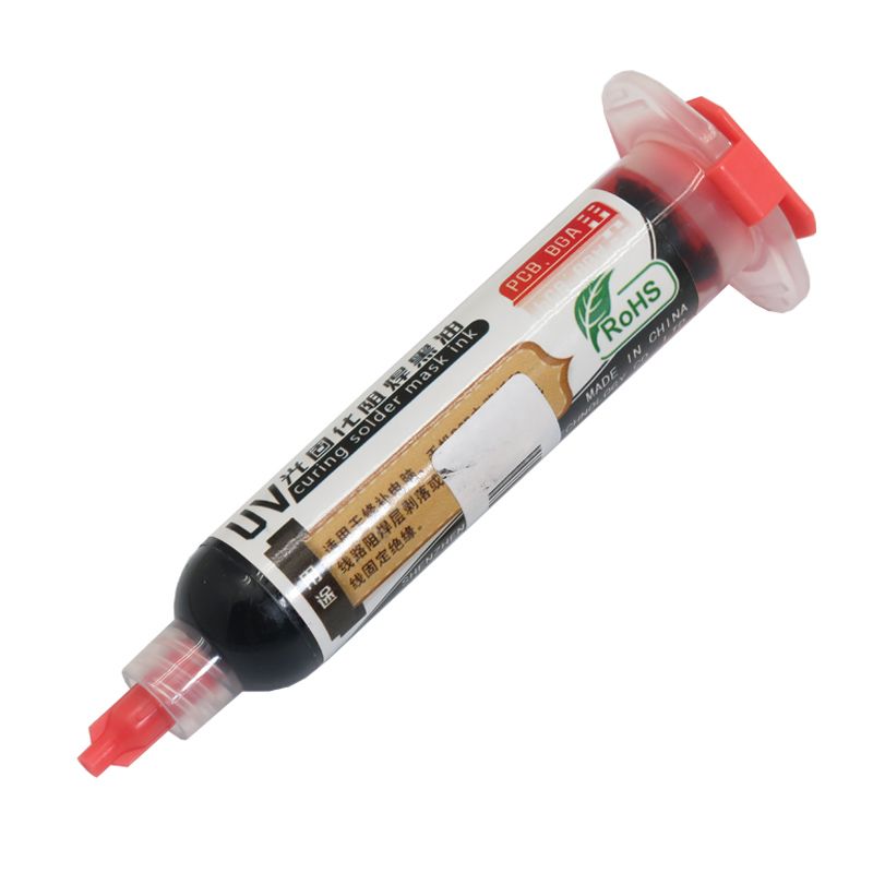 رنگ محافظ مدار چاپی مدل uv solder mask ink حجم 10 میلی لیتر