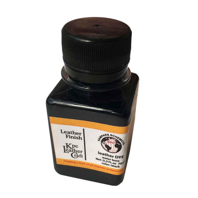 رنگ مشکی رویه چرم طبیعی مدل kpc black70ml حجم 70 میلی لیتر