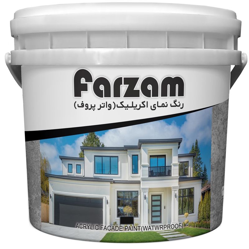 رنگ نما اکریلیک قرمز فرزام کد 729 وزن 4 کیلوگرم
