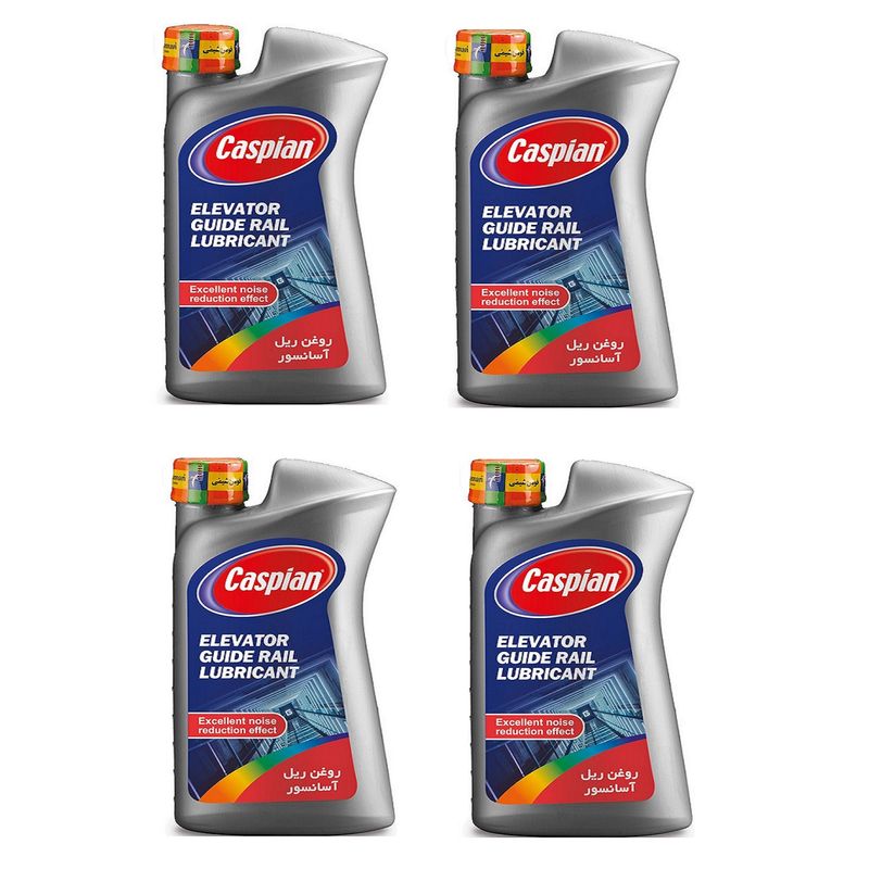 روغن ریل آسانسور کاسپین مدل guide rail lubricant حجم یک لیتر بسته 4 عددی