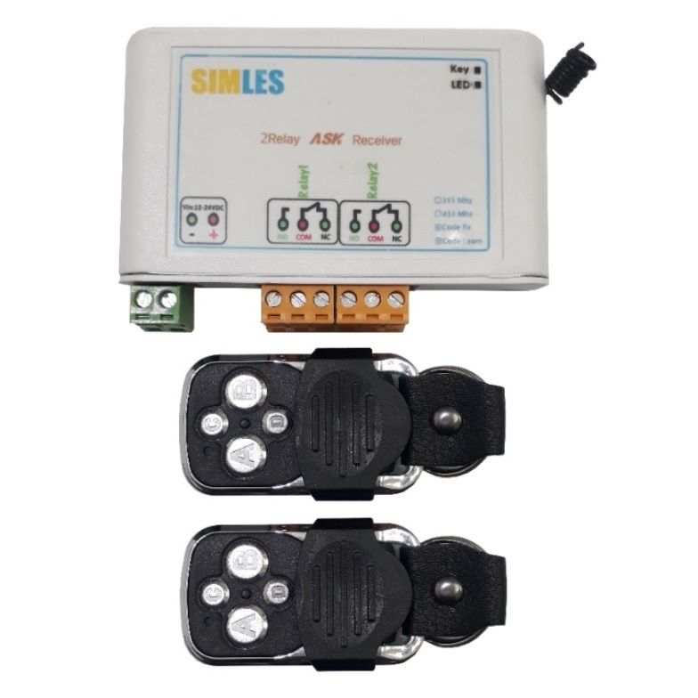 ریموت و گیرنده دو کانال سیملس مدل pn1460