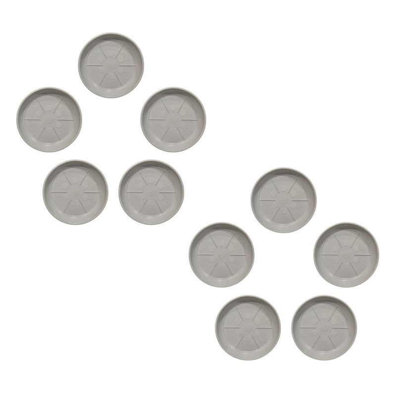 زیرگلدانی شیک پلاستیک مدل s3 سایز 18.5cm مجموعه 10 عددی