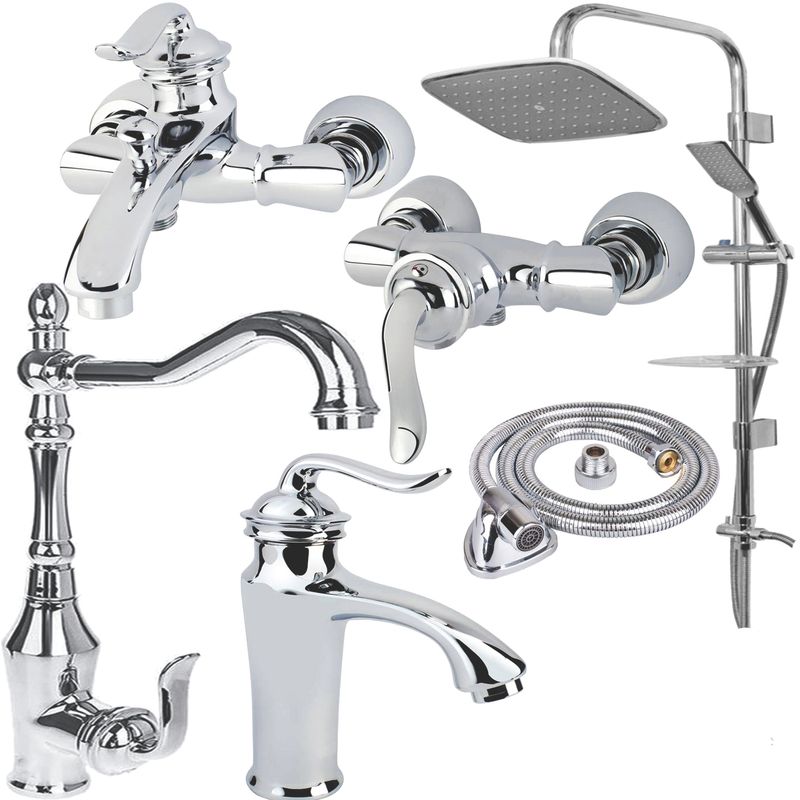 ست شیرآلات ایلمان مدل بامبو sd456  مجموعه 6 عددی