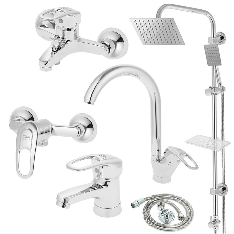 ست شیرآلات زرگر مدل شاهین پلاس عصایی با یونیورست 2026 مجموعه 6عددی