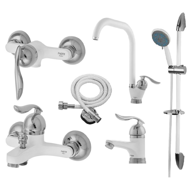 ست شیرآلات فاخته مدل قهرمان سازه کدsk 2kh مجموعه 6 عددی