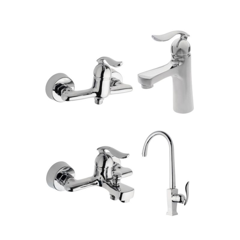 سرویس شیرآلات بهداشتی ایلمان مدل لانیکا کد k100 مجموعه 4 عددی