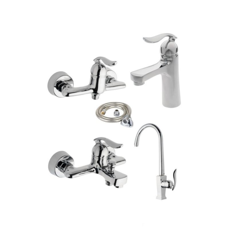 سرویس شیرآلات بهداشتی ایلمان مدل لیکادو k300 مجموعه 5 عددی