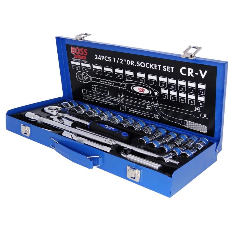 سری آچار بکس و آچار بکس باس مدل life_style کد bs_123t160_24 مجموعه 24 عددی
