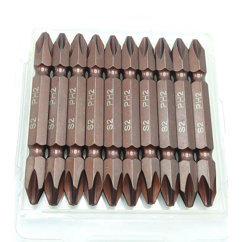 سری پیچ گوشتی دو سر چهار سو مدل hrc56 58 بسته 10 عددی