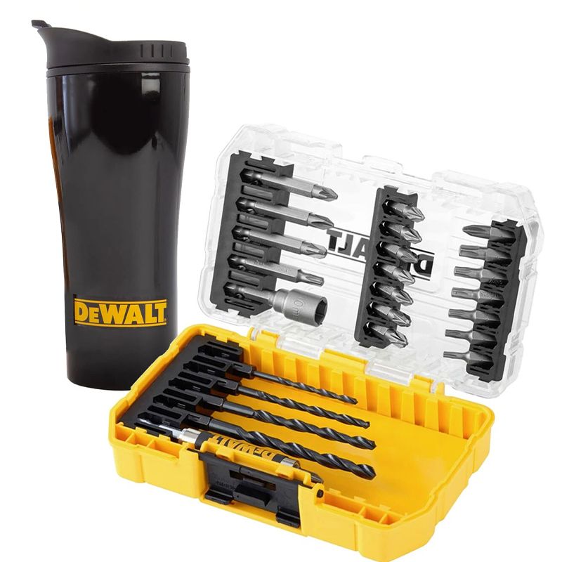 سری پیچ گوشتی و مته دیوالت مدل فشار قوی کد l_box 70707qz مجموعه 25 عددی به همراه ماگ