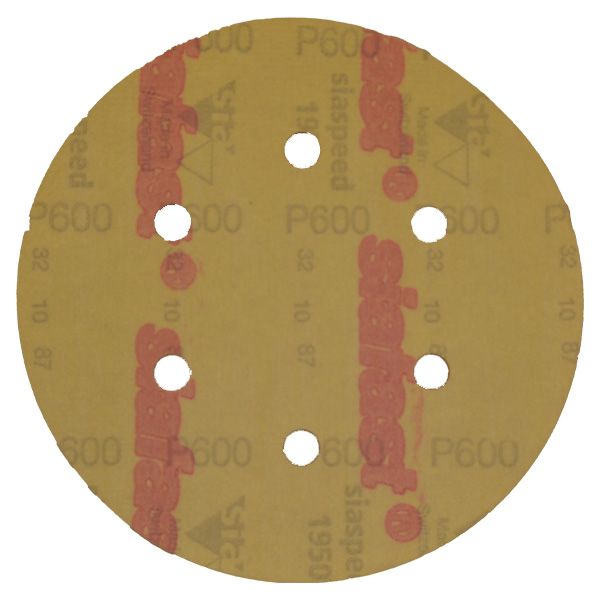 سنباده دیسکی پشت کرکی سیا مدل 150 میلیمتر p.600 کد 1950 پک 10 عددی
