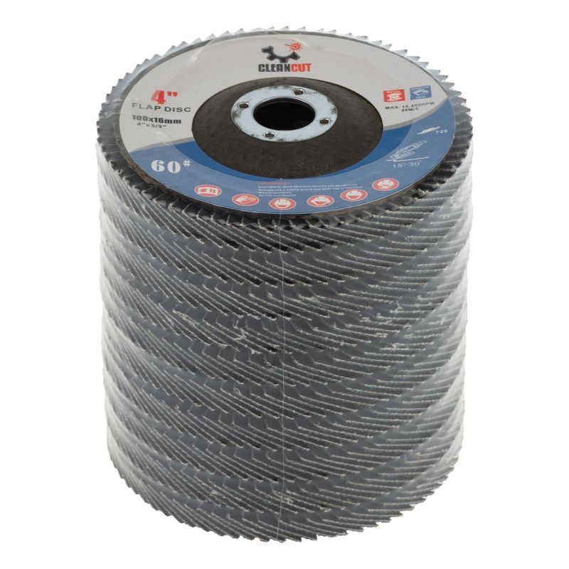 سنباده فلاپ دیسک کلین کات مدل 100mm 16 60 بسته 10 عددی