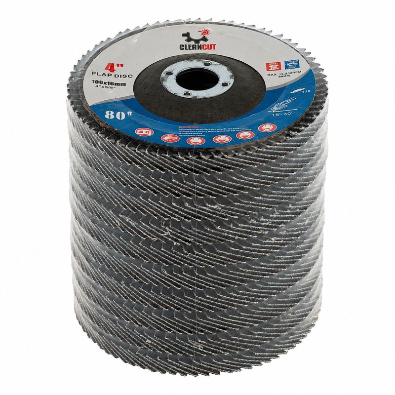 سنباده فلاپ دیسک کلین کات مدل 100mm 16 80 بسته 10 عددی